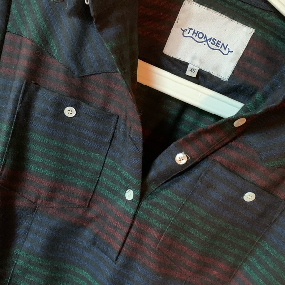 Vintage Wool Striped Dress - Picture 2 of 4